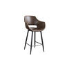 THEKENHOCKER ZAJA Dunkelbraun Kunstleder - Dunkelbraun, Leder (57/103/59cm) - KAWOLA
