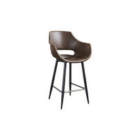 THEKENHOCKER ZAJA Dunkelbraun Kunstleder - Dunkelbraun, Leder (57/103/59cm) - KAWOLA