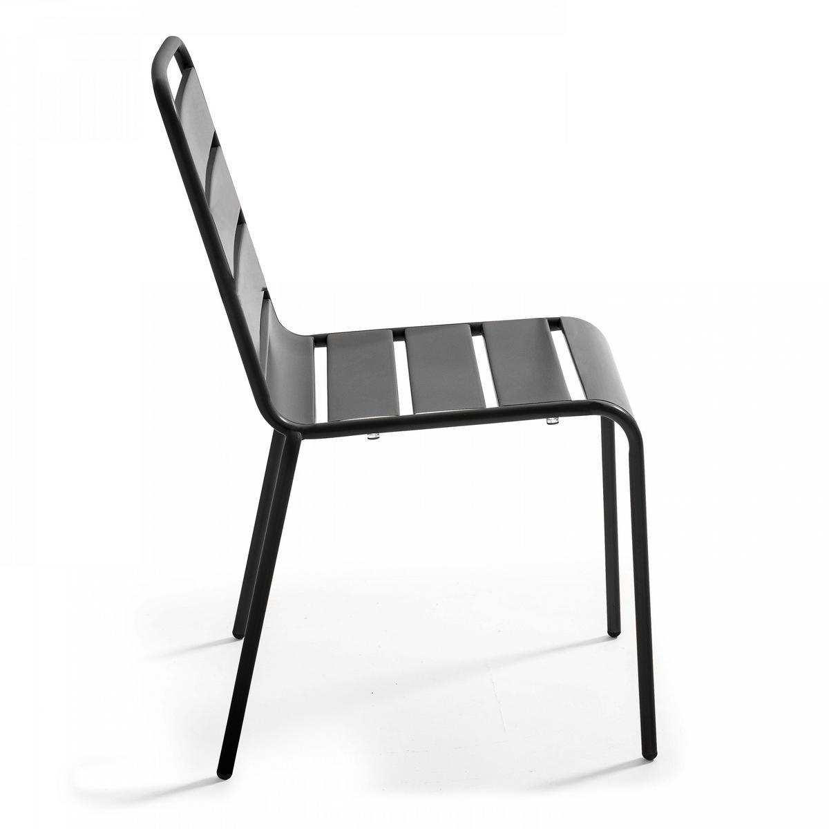 GARTENSET 3-tlg, Grau - Grau, Metall - Oviala