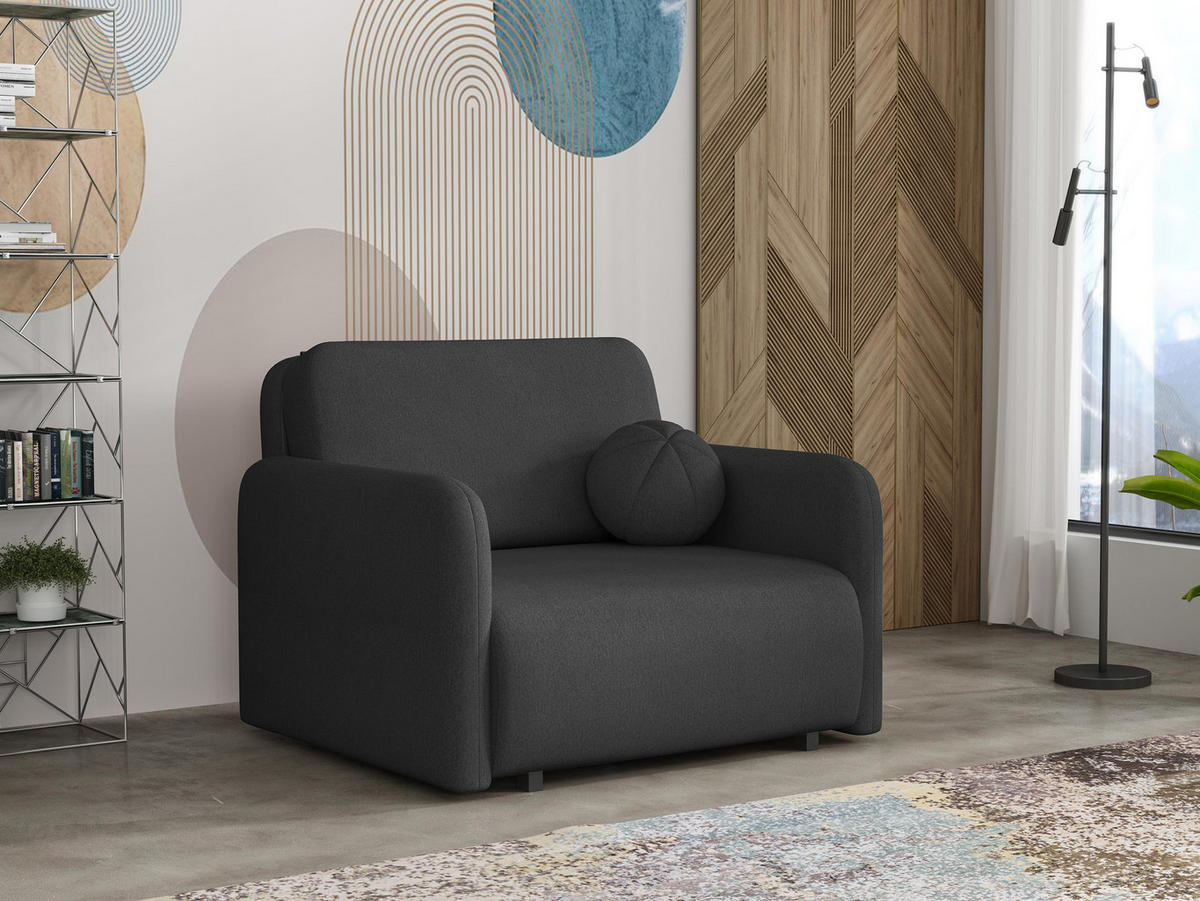 SCHLAFSOFA Viva Sun I - Schwarz, Holz/Textil (100/85/103cm) - MIRJAN24
