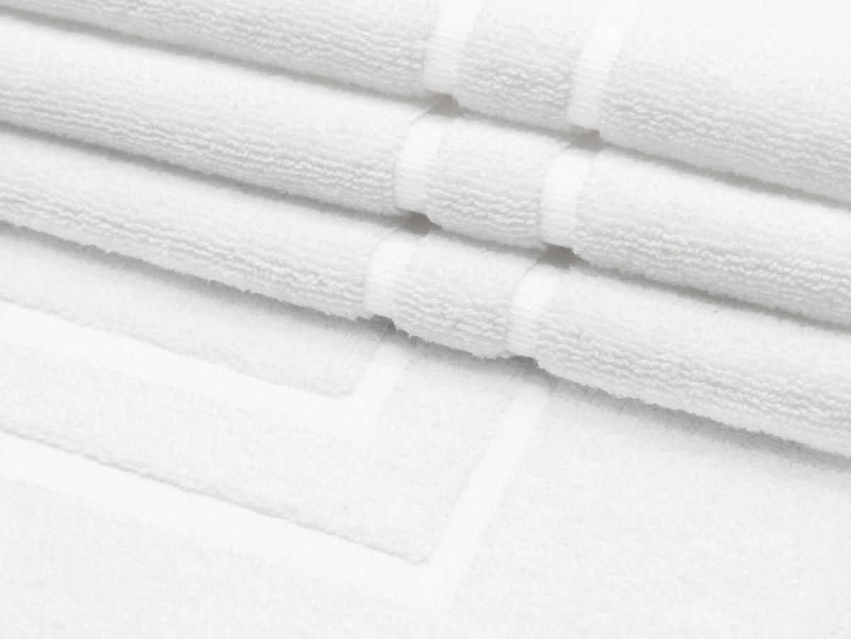 BADEMATTE, 2er-Set, 50x90 cm, 100% Baumwolle, Weiß - Weiß, Textil (50/90cm) - Zollner