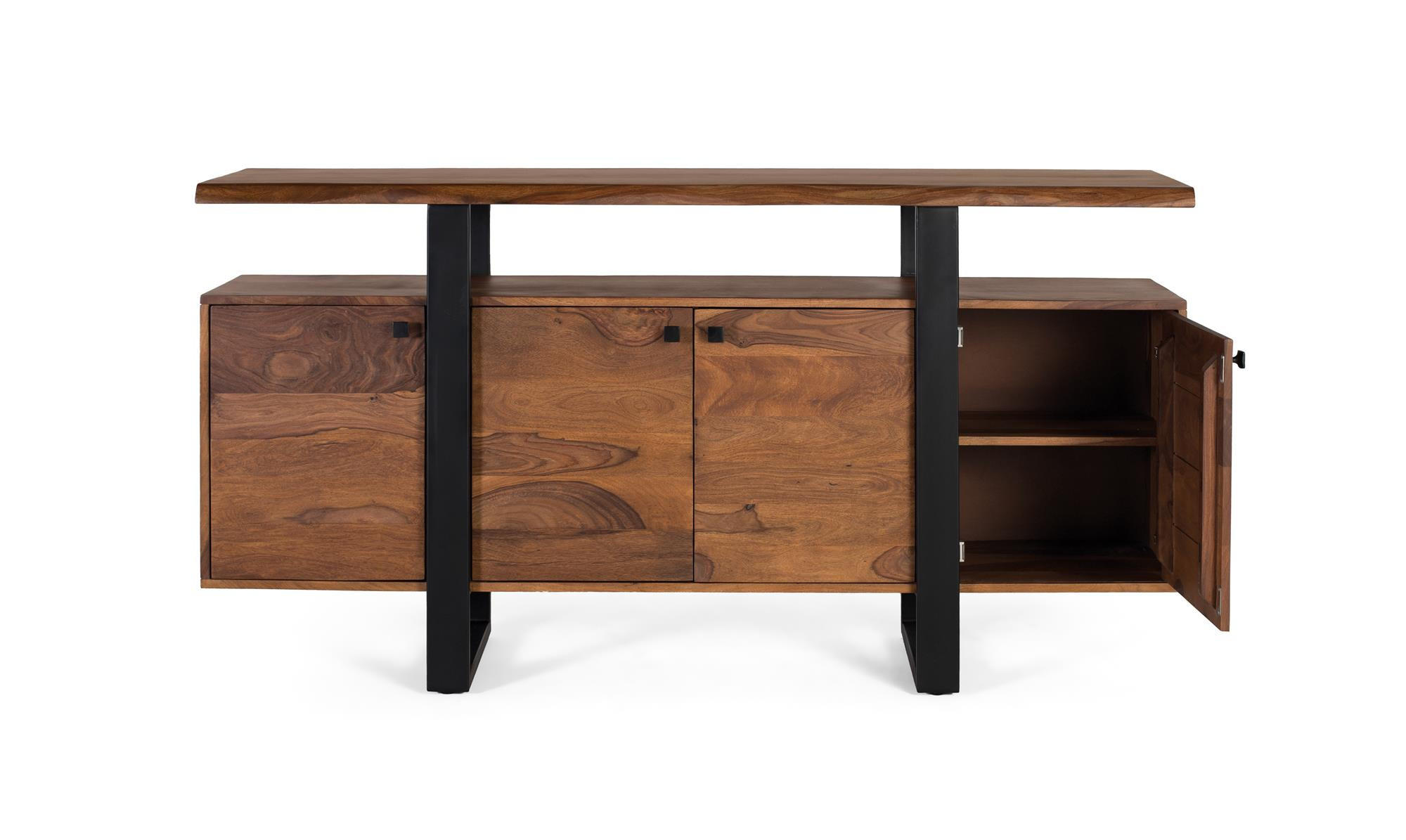 SIDEBOARD mit 4 Türen aus Palisanderholz - Braun, Holz (45/90/175cm) - Giner y Colomer