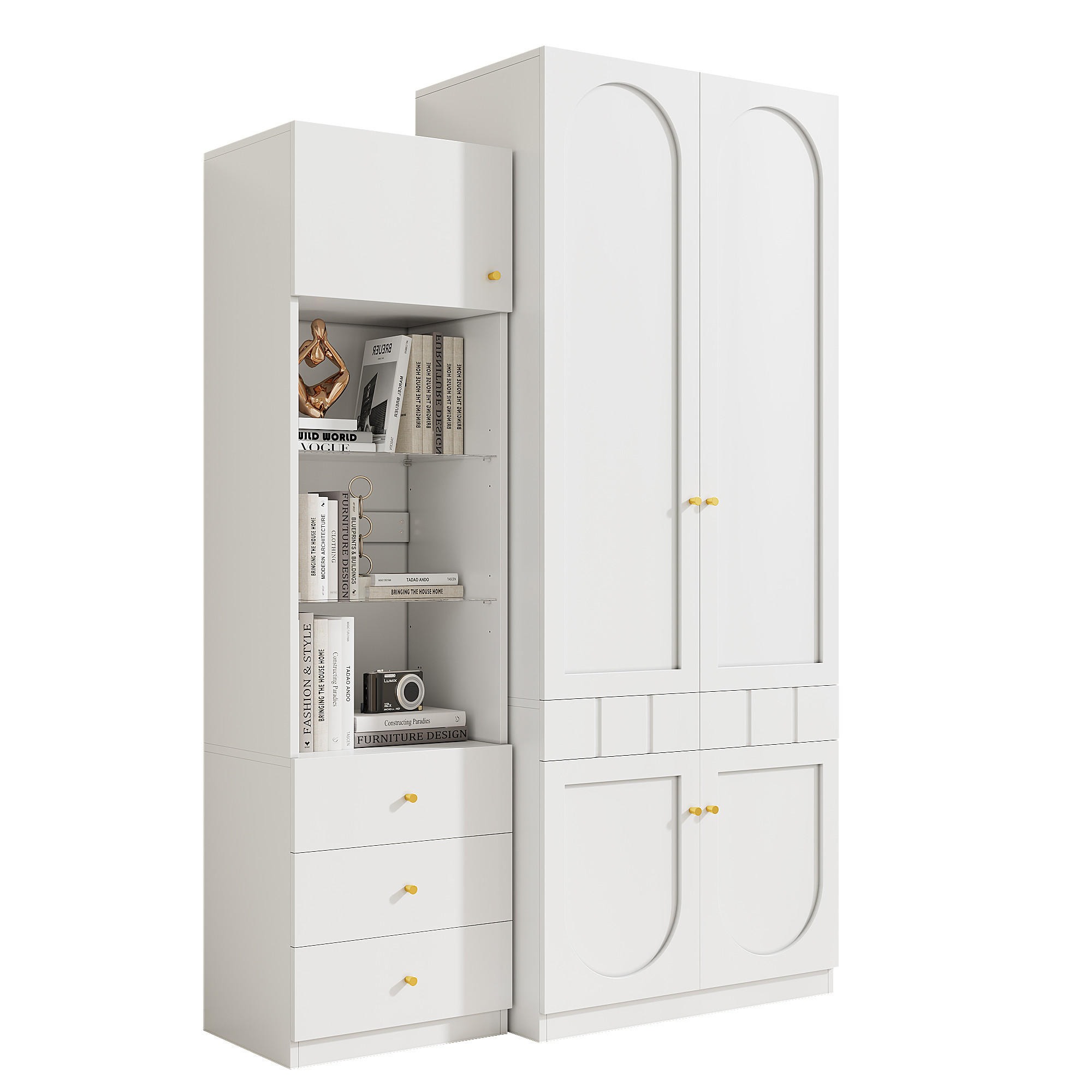 Evryae Garderobe Weiß 50x180x40 cm