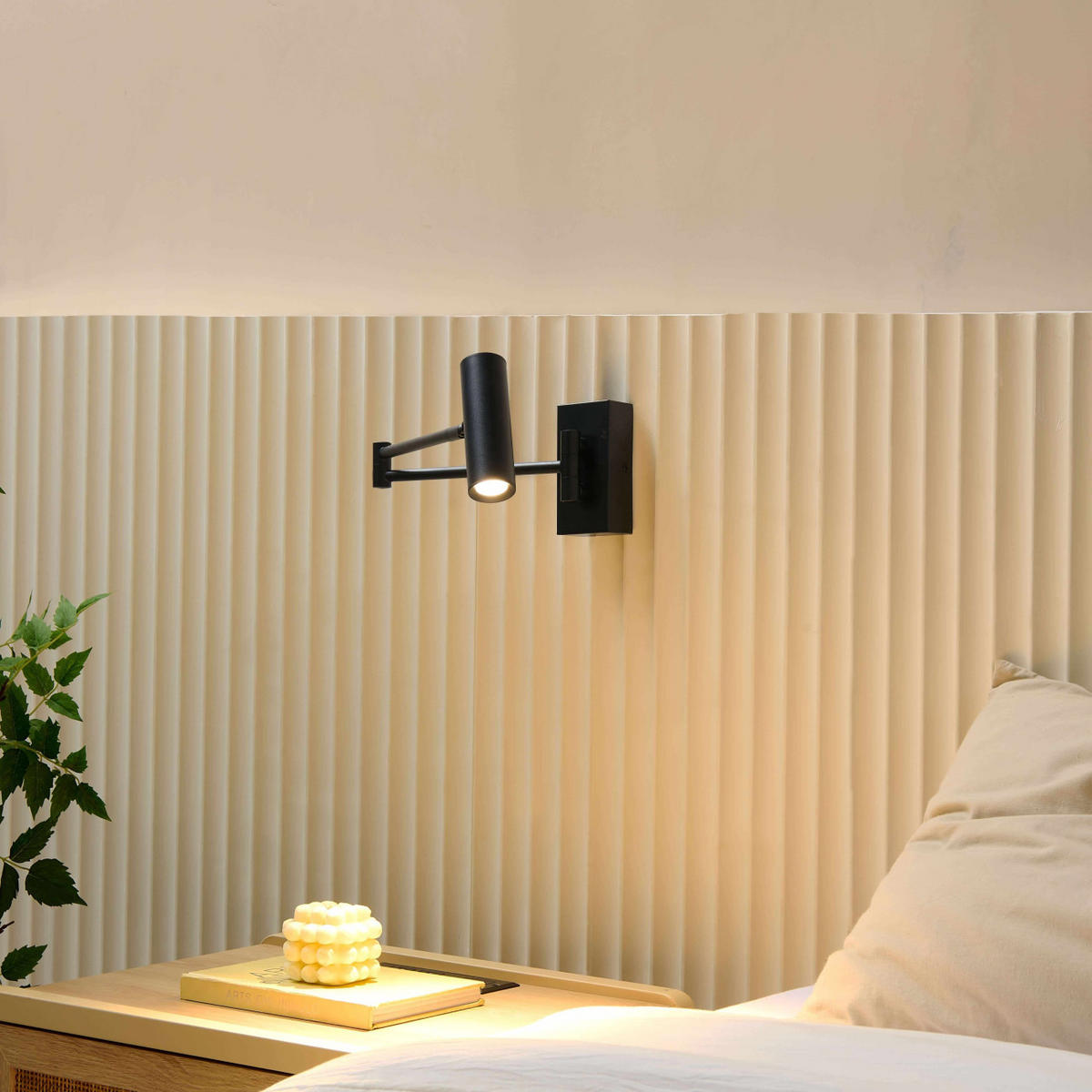 WANDLEUCHTE Rimio, Schwarz, 33cm - Schwarz, Metall (33/12/33cm) - KOSILUM