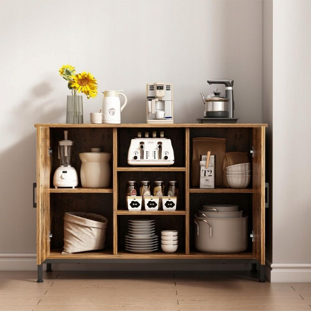 KOMMODE, braun 100/35/70 cm - Braun, Holzwerkstoff (100/70/35cm)