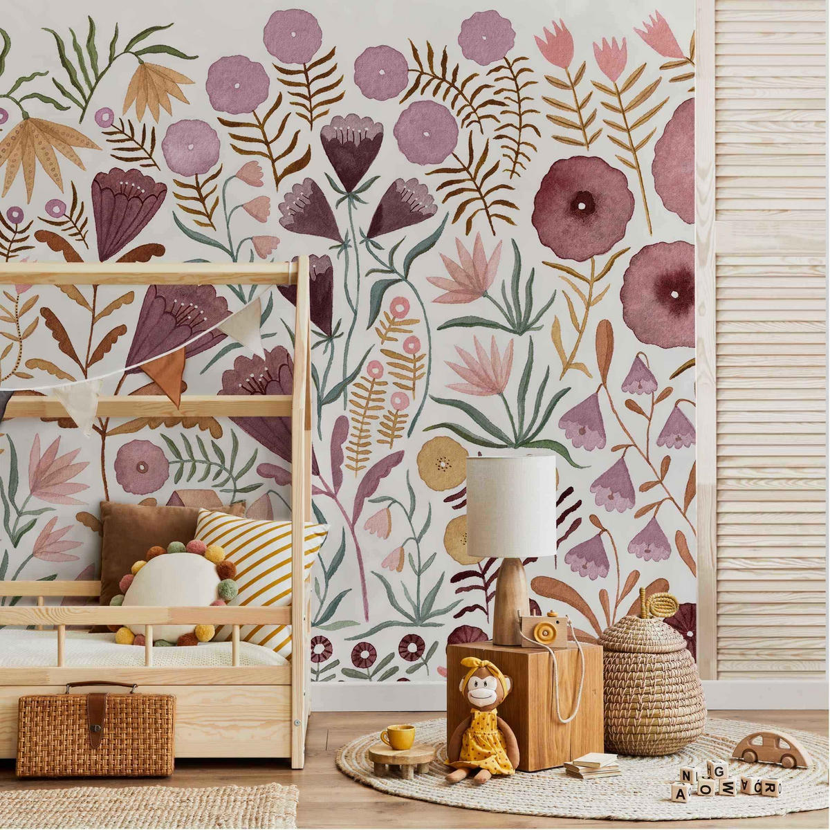 FOTOTAPETE Claudia Voglhuber - Blumenmeer 288/288 cm - Rosa, Papier (288/288cm) - Bilderwelten