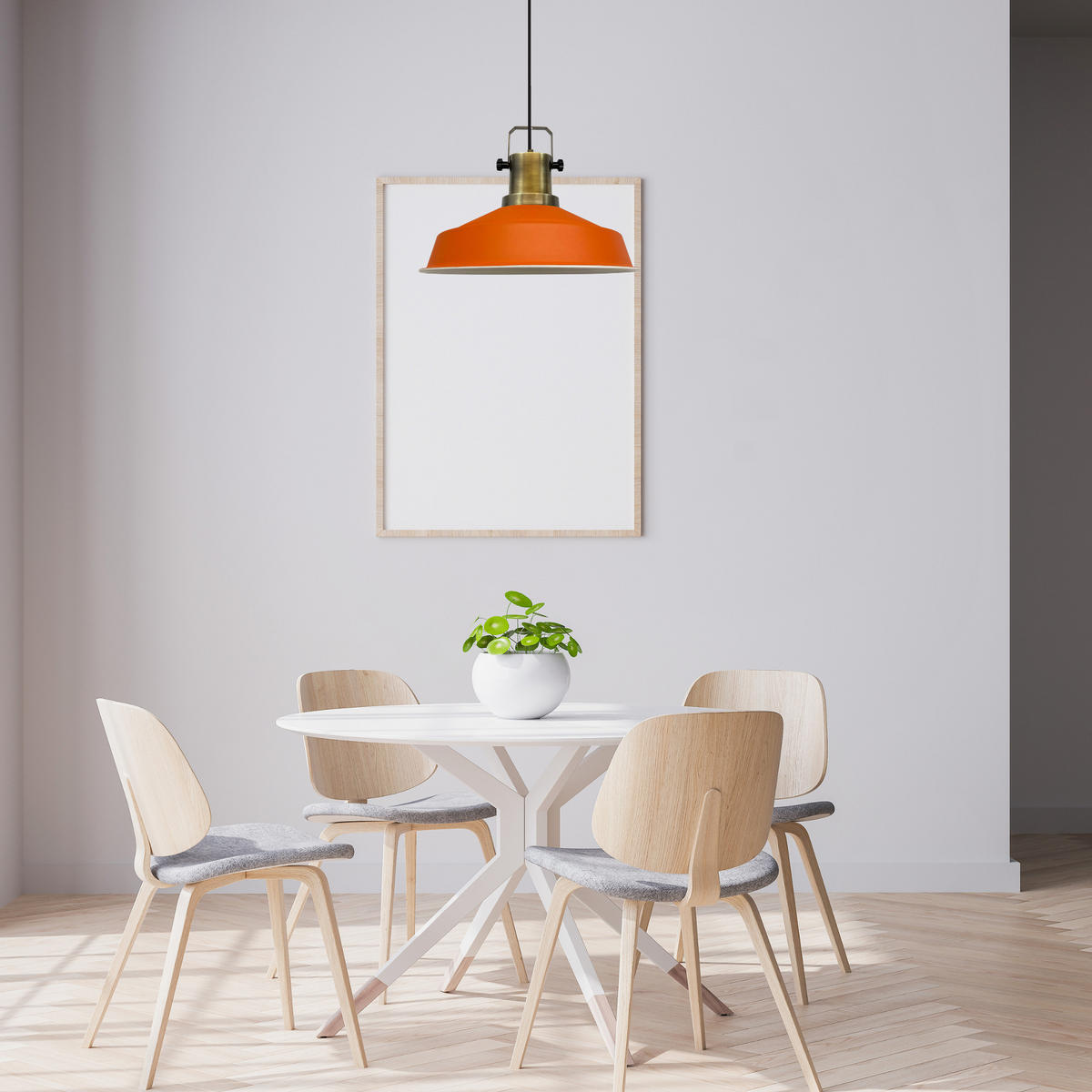 PENDELLEUCHTE Asletl Metall 41/28 cm - Orange, Metall (41/28cm) - Bamyum