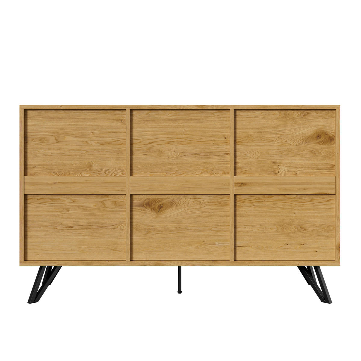 KOMMODE aus Spanplatte 140x40x75,5cm in Naturfarben - Naturfarben, Holzwerkstoff (140/75.5/40cm) - Modfu