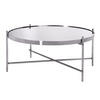 COUCHTISCH rund Silber 75/35 cm - Silberfarben, Metall (75/35/75cm) - WOMO-DESIGN