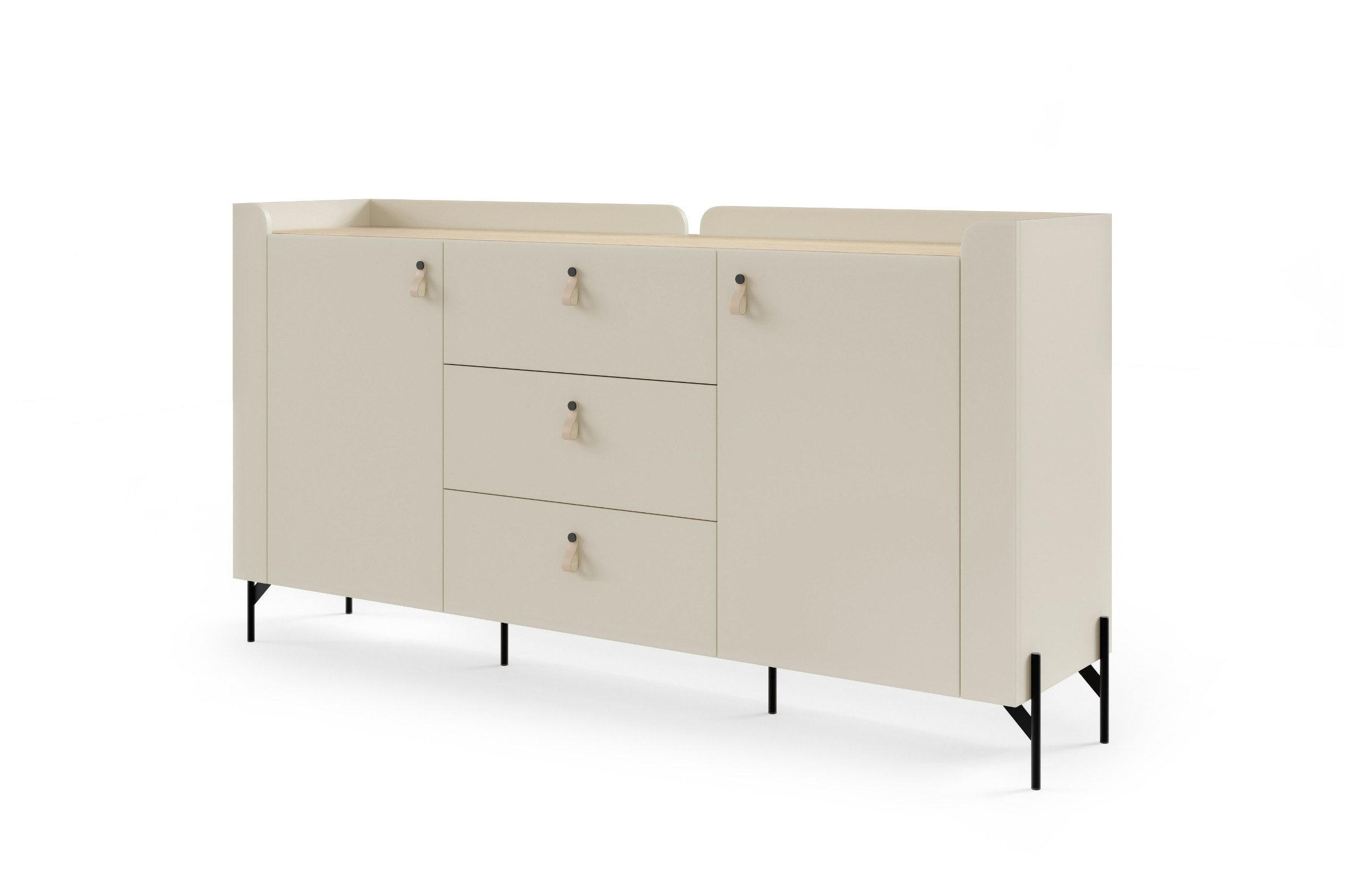 KOMMODE SOVI 05 180 / 95 / 42 cm in Macadamia / Eiche Mavelie - Eichefarben/Beige, Holzwerkstoff (180/95/42cm) - Deine Möbel 24
