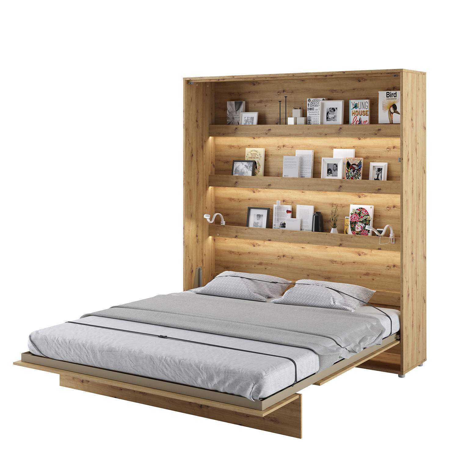 SCHRANKBETT BC-13 - 180x200cm Vertikal - Artisan Eiche - Eiche Artisan, Holzwerkstoff (180/200cm) - Meblini