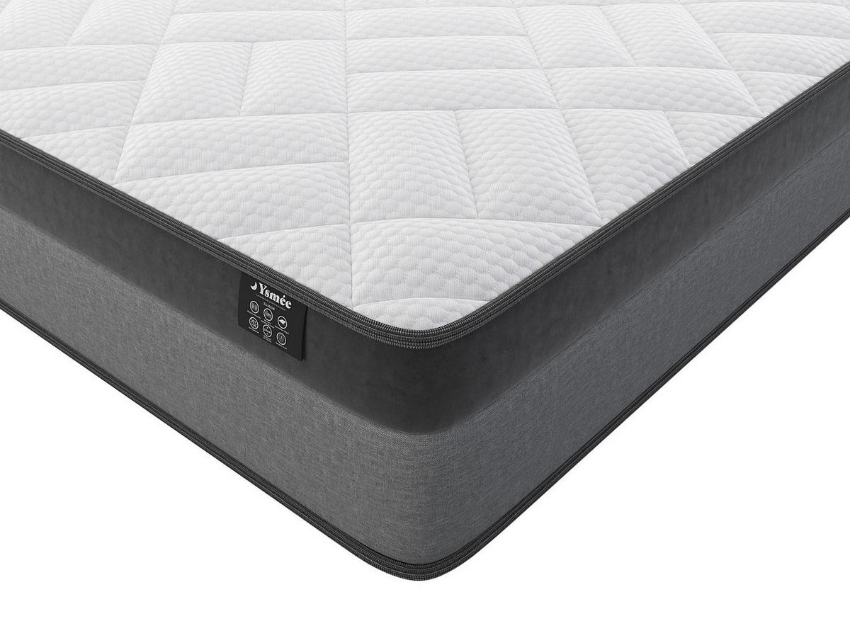 STANDARDMATRATZE - 2 Personen - stoff - weiß Illusion - Weiß, Textil (160/200cm) - Vente-Unique