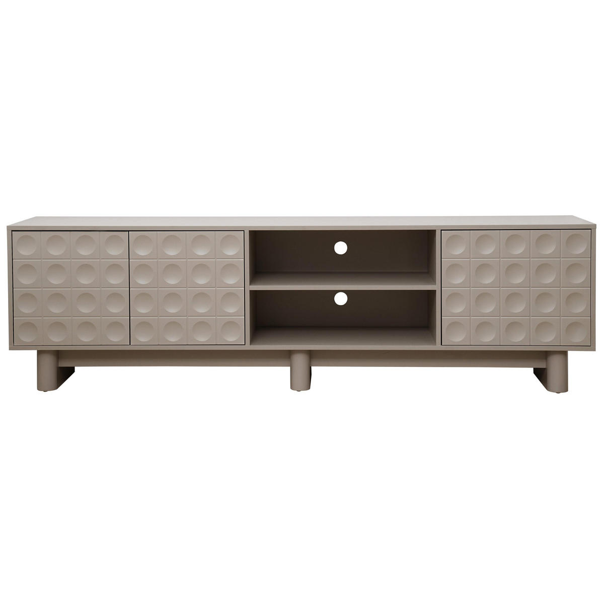 TV-SCHRANK, Beigefarbe - Beige, Holz (40/58/200cm) - Oviala