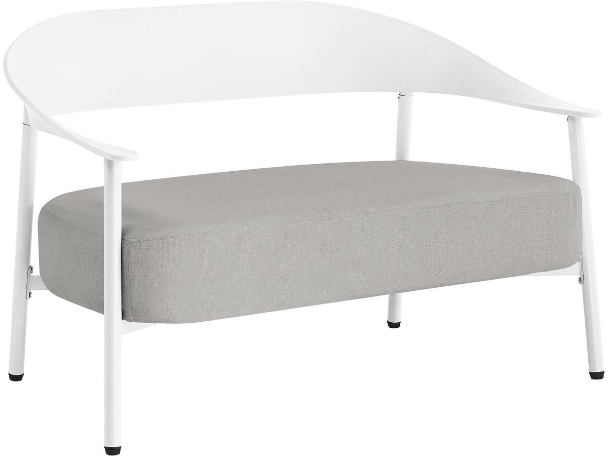 LOUNGEGARNITUR Céora 2-Sitzer Weiß - Weiß, Metall - Habitat Garten