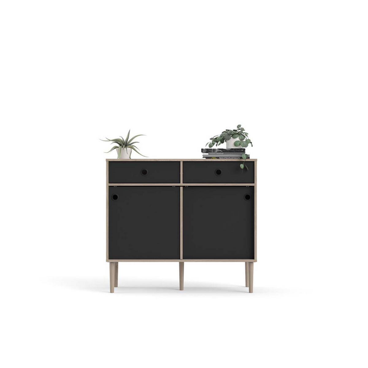 SIDEBOARD Penny Schwarz 99/41/89 cm - Schwarz, Holzwerkstoff (99/89/41cm) - ebuy24