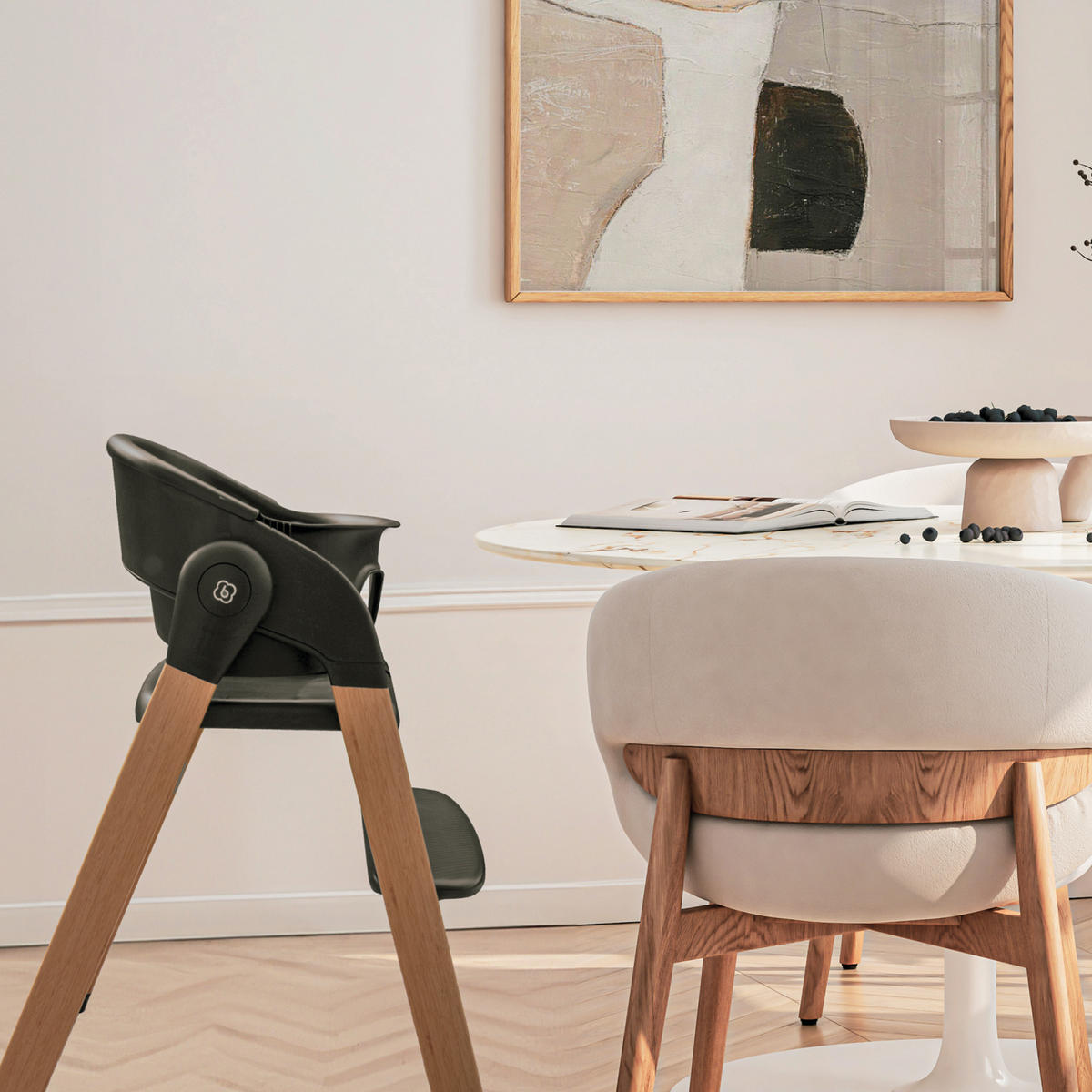 HOCHSTUHL-SET Levels Newborn - Schwarz, Metall (44/88/63cm) - BabyGo