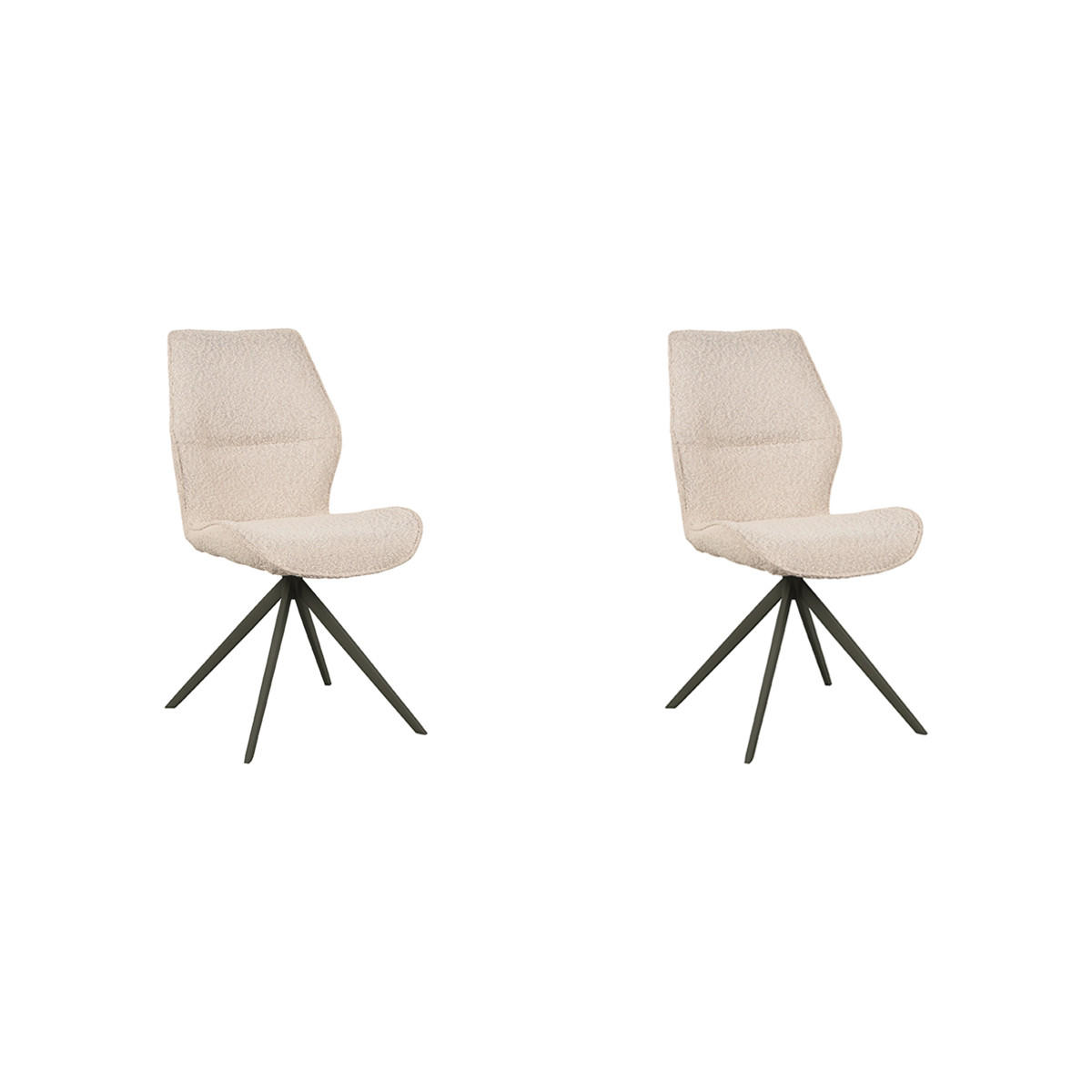 ESSZIMMERSTUHL Comfy Beige 64/48/91 cm 2er-Set - Beige, Textil (48/91/64cm) - LABEL51