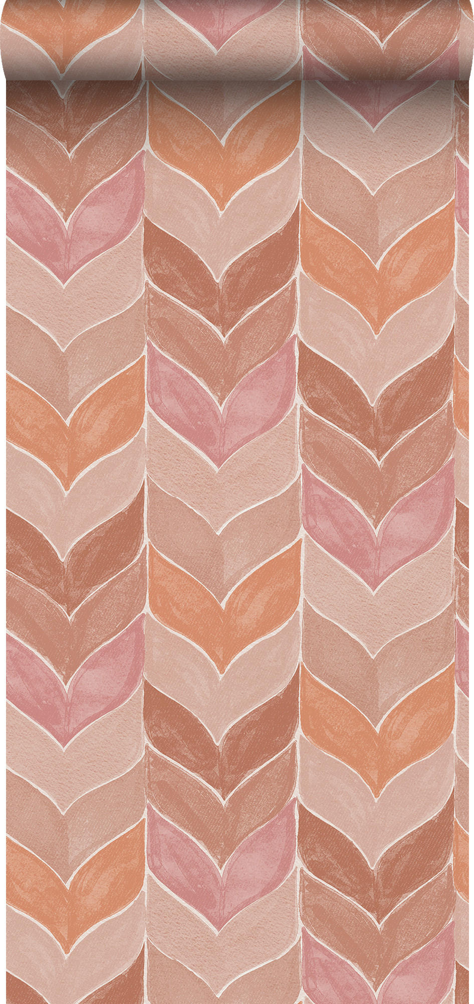 TAPETE grafisches Motiv 53 cm x 10,05 m - Terracotta, Papier (53/1000cm) - Sanders & Sanders