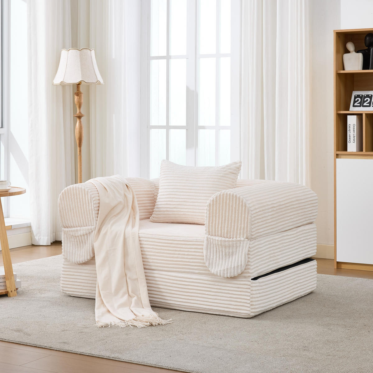 SITZGARNITUR DE-35226 3-Sitzer Beige - Beige, Textil (78/65/190cm) - ComfortXL