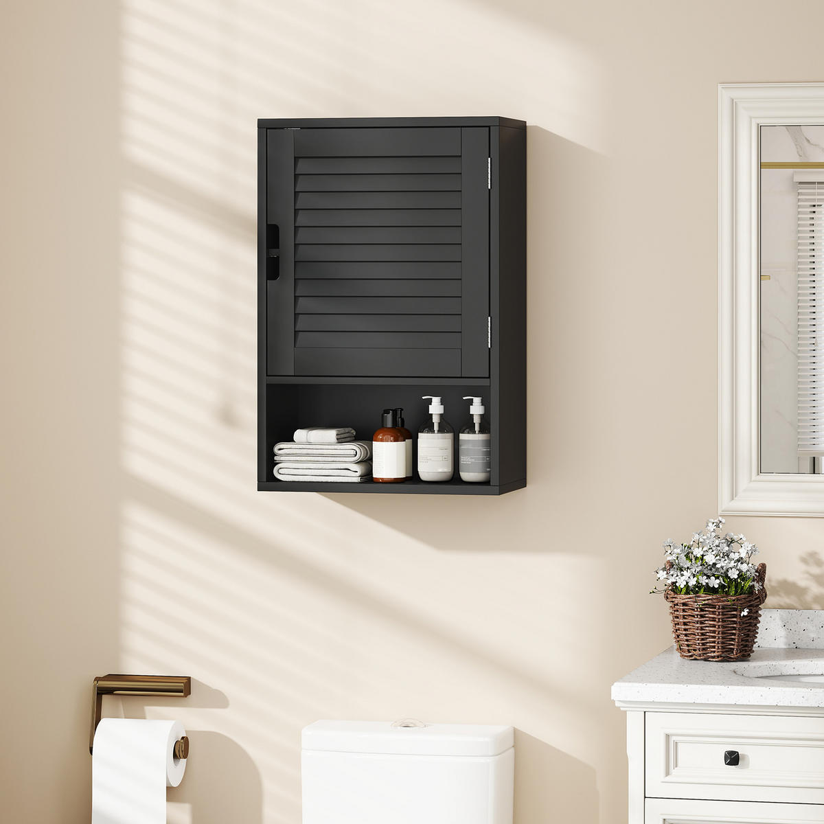 HÄNGESCHRANK Schwarz 1 Stück - Schwarz, Kunststoff (40/60/20cm) - GiPP