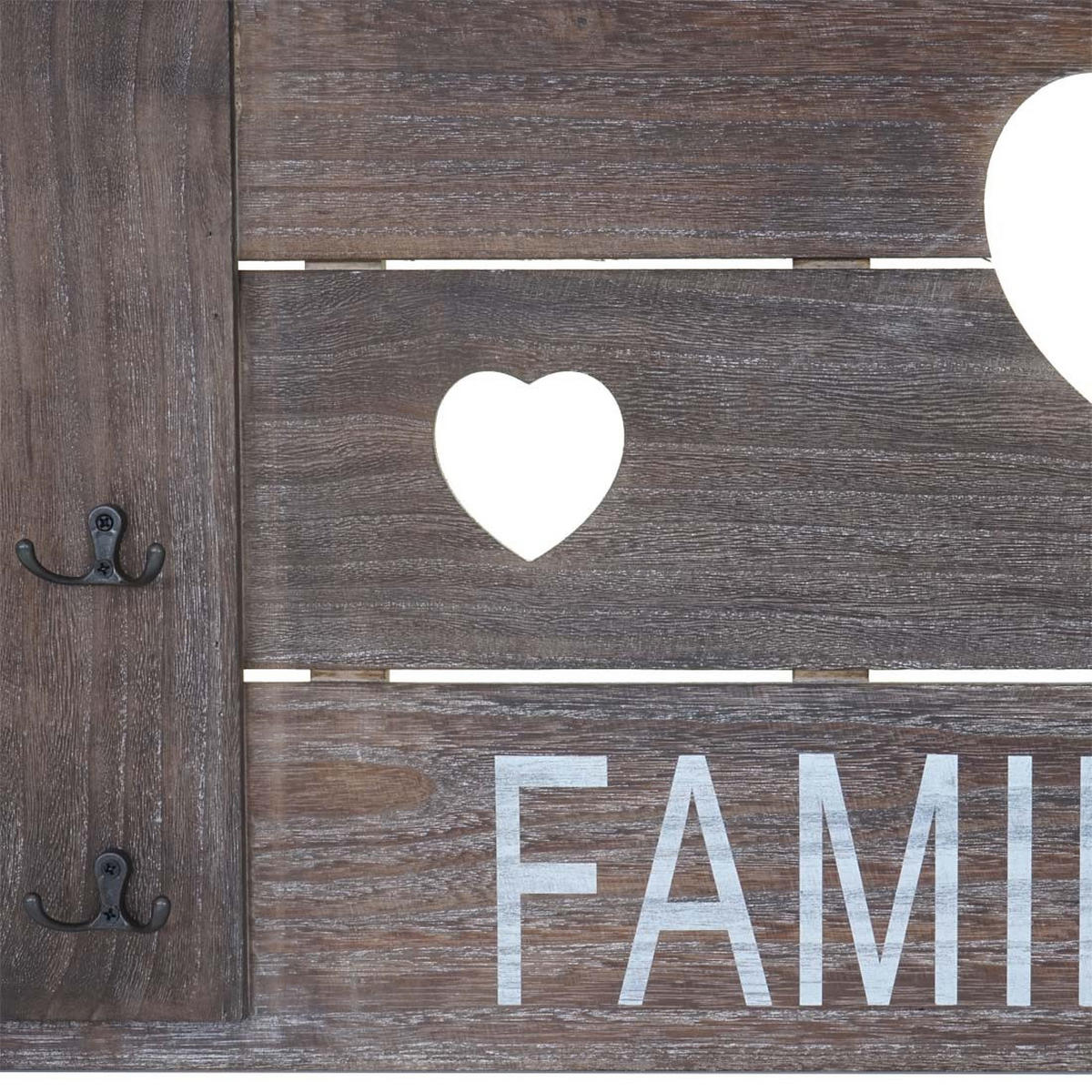 WANDGARDEROBE FAMILY SHABBY-LOOK Braun - Braun, Holz (90/60/3cm) - MCW