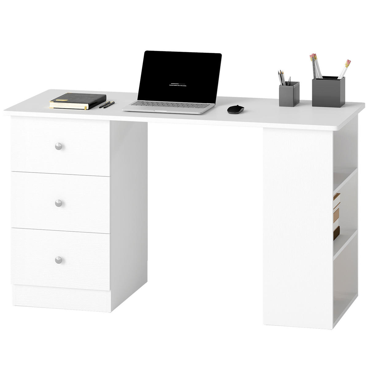 BÜROTISCH Weiß 1 Stück - Weiß, Holzwerkstoff (49/120/72cm) - GiPP
