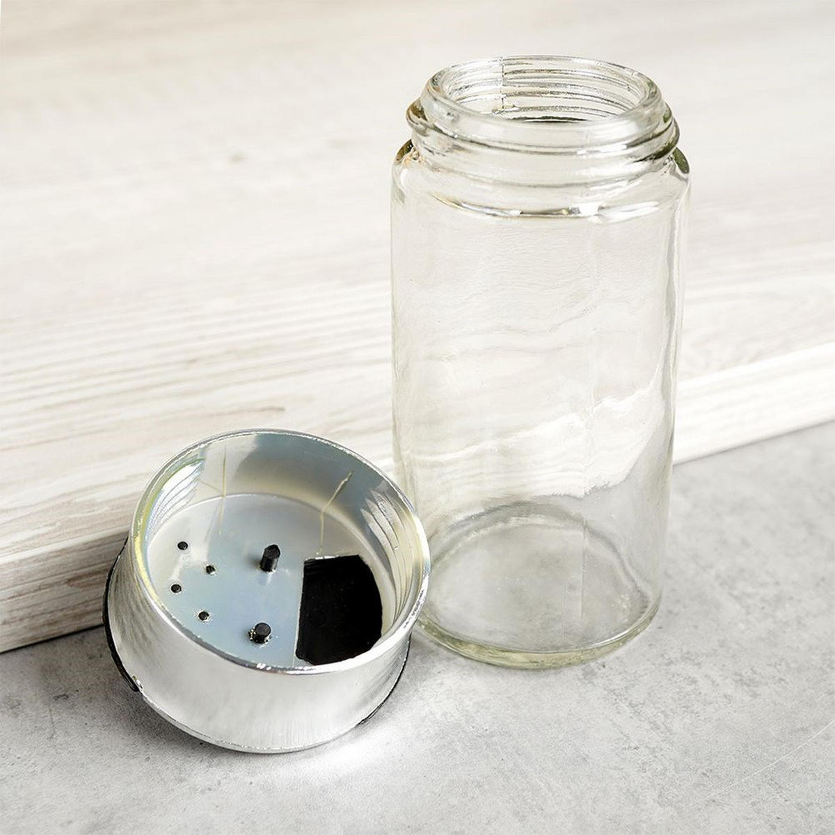 GEWÜRZDOSE Sieb 100 ml Silberfarben - Silberfarben, Glas (4/10/4cm) - Orion 