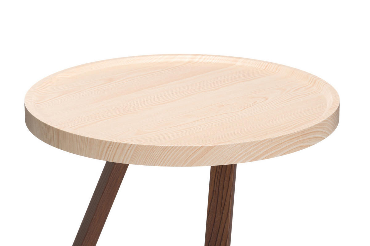 BEISTELLTISCH MDF Ø 40 cm - Braun, Holzwerkstoff (40/40/42.5cm)