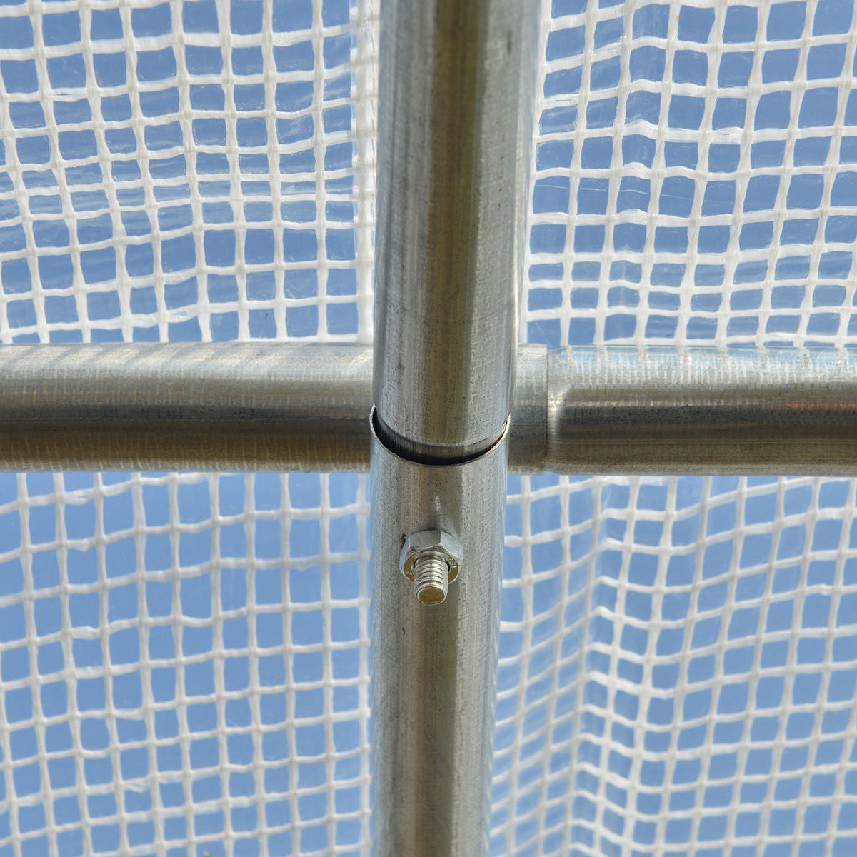 FOLIENGEWÄCHSHAUS, Weiß, Verzinkter Stahl, PE - Weiß, Kunststoff (200/200/295cm) - Outsunny