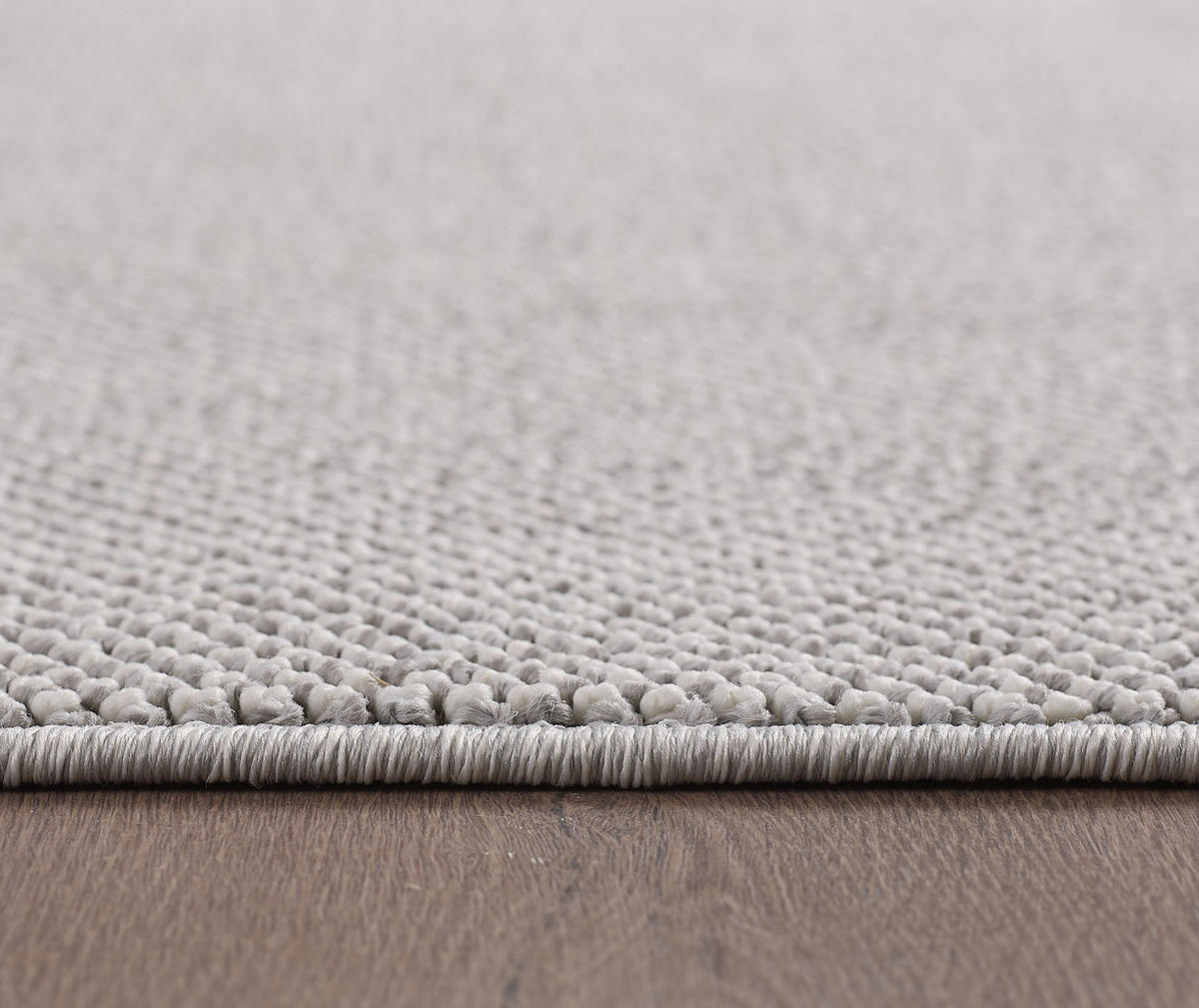 TEPPICH Kurzflor Flachgewebe Uni-Design Polypropylen Wohnzimmer Silber Rechteckig 240x340 - Silberfarben, Textil (240/340cm) - KADIMA DESIGN