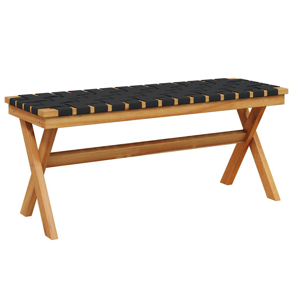 furnicato Gartenbank Schwarz 34x42x100 cm