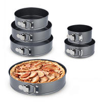 SPRINGFORM Set - Anthrazit, Metall (28/6.5/28cm) - Relaxdays