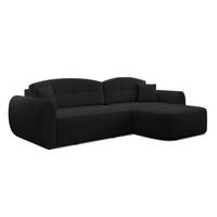 ECKSOFA L Form Nubio Schwarz 282/170/91 cm – modernes Sofa fürs Wohnzimmer - Schwarz, Kunststoff/Textil (282/170cm) - AX Living