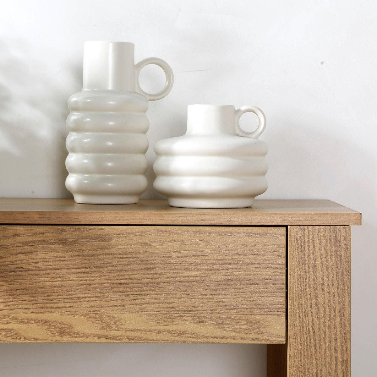 KONSOLE mit 2 schubladen in eichenoptik 79/29/86,5 cm - Apfelbaumfarben, Holzwerkstoff (79/29/86.5cm) - Calicosy