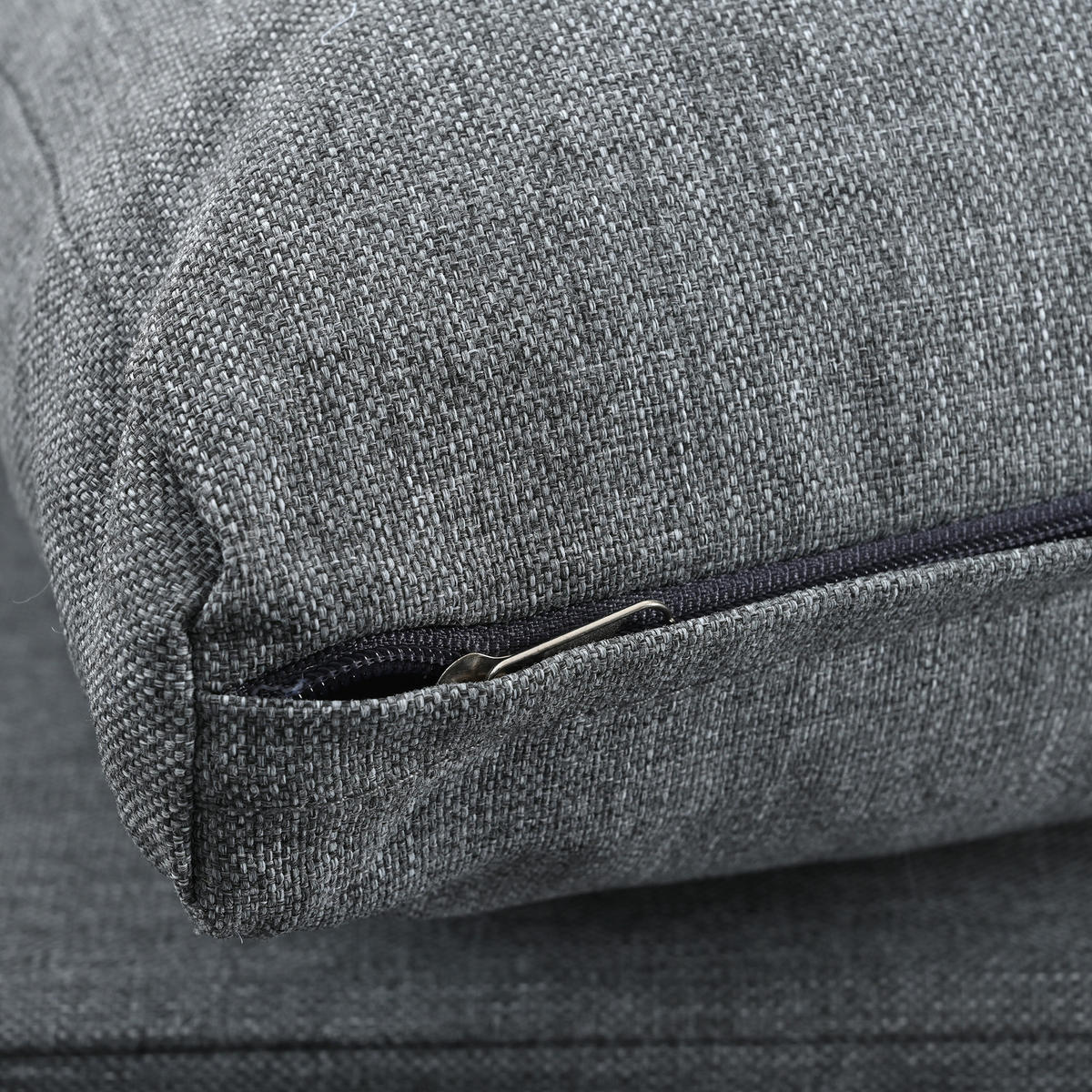 GARTENSET 178x139x68cm grau aus Stahl und Olefin, handgewebt - Grau, Metall - Modfu