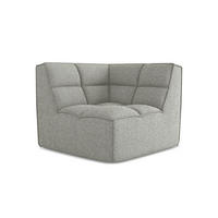 SOFAELEMENT Strukturstoff Stoff Grau - Hellgrau/Schwarz, Kunststoff/Textil (98/75/98cm) - Makamii
