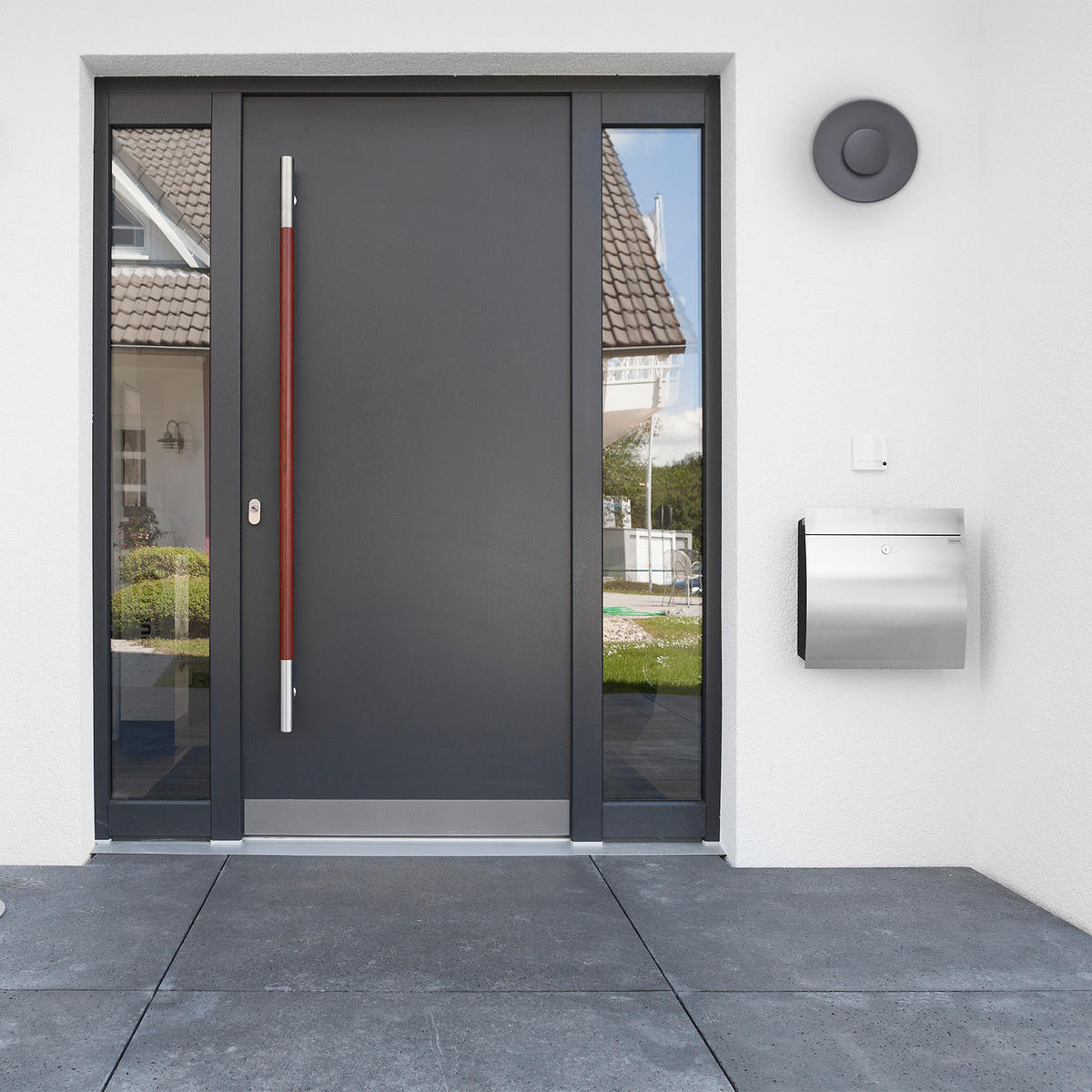 AUSSENLEUCHTE Aurora - Anthrazit, Metall (24/24/4.8cm) - Paco Home