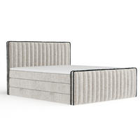 BOXSPRINGBETT Nocturne Beige 160/200 cm - Beige/Schwarz, Holz/Holzwerkstoff (160/200cm) - Maison de Reve