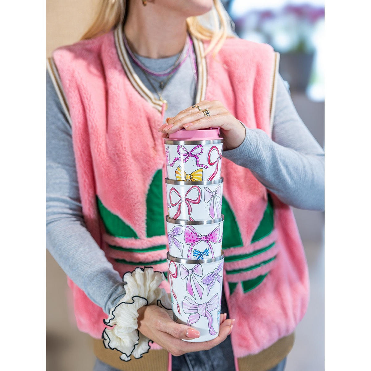 TO-GO-BECHER Specials Bows in Bunt - 380 ml - Multicolor, Keramik (0.38L) - Blond Amsterdam
