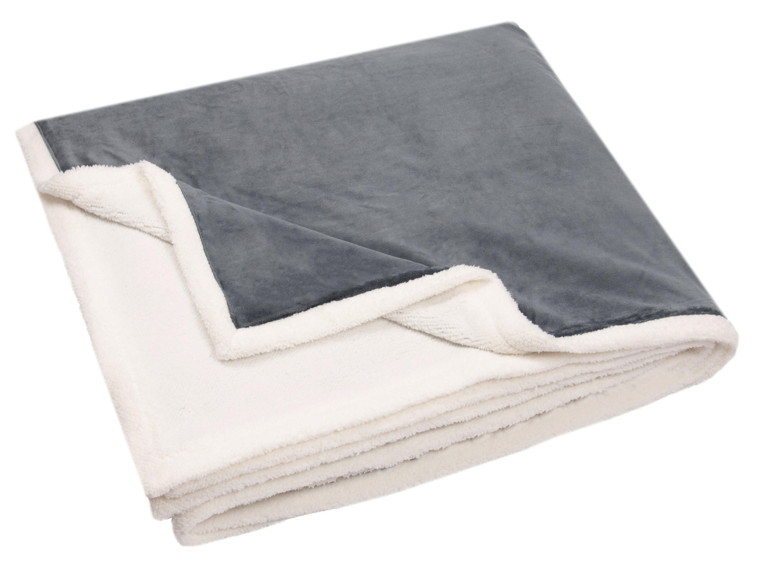 Zollner24 Kuscheldecke, Grau 220x240 cm