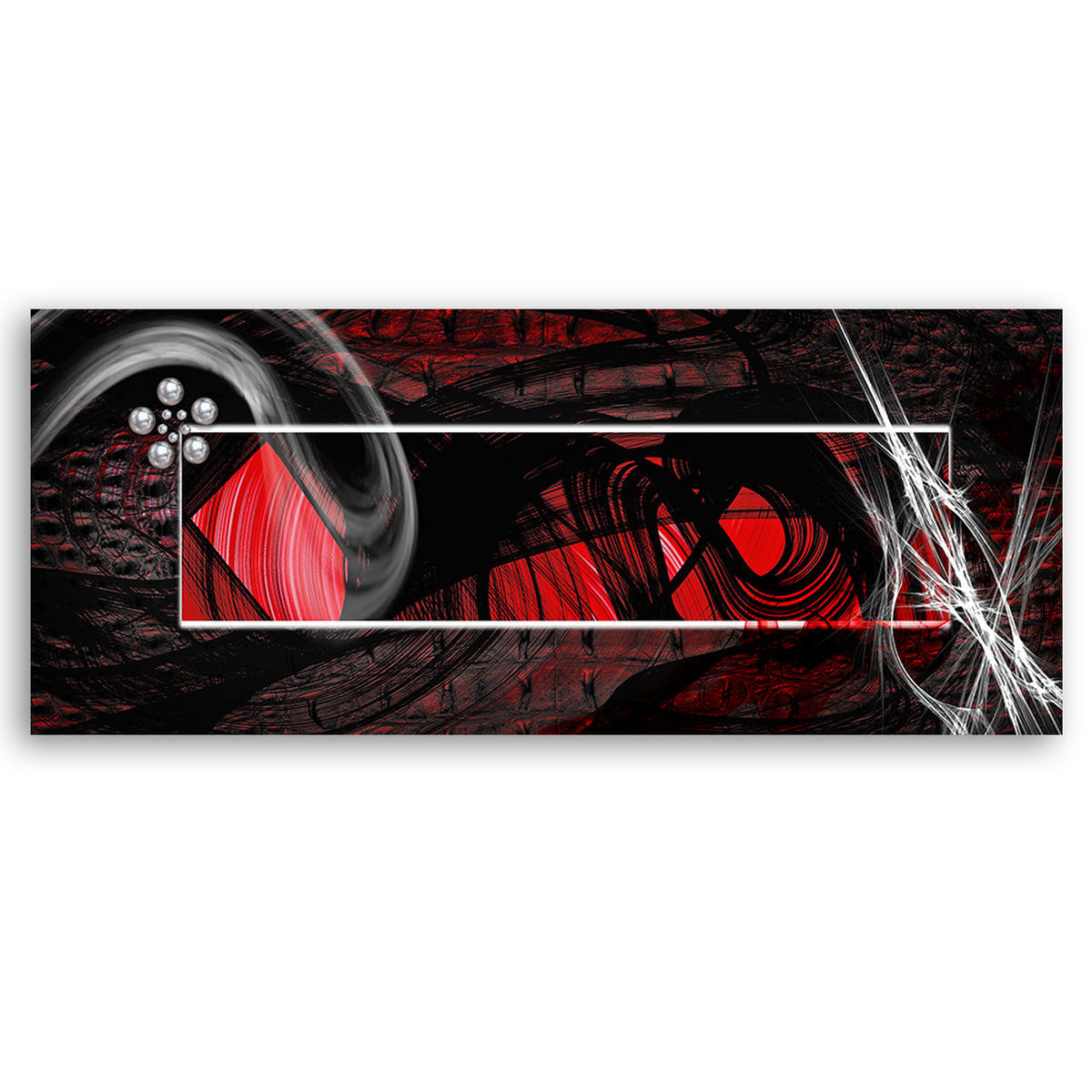 WANDBILD das geheimnis von rot - Rot, Textil (90/30cm) - Feeby