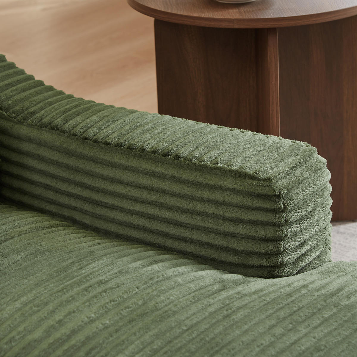LOUNGESESSEL aus Schaumstoff Grün mit Doppelschicht-Design und ausziehbarer Liegefunktion - Grün, Kunststoff (100/68/162cm) - Modfu