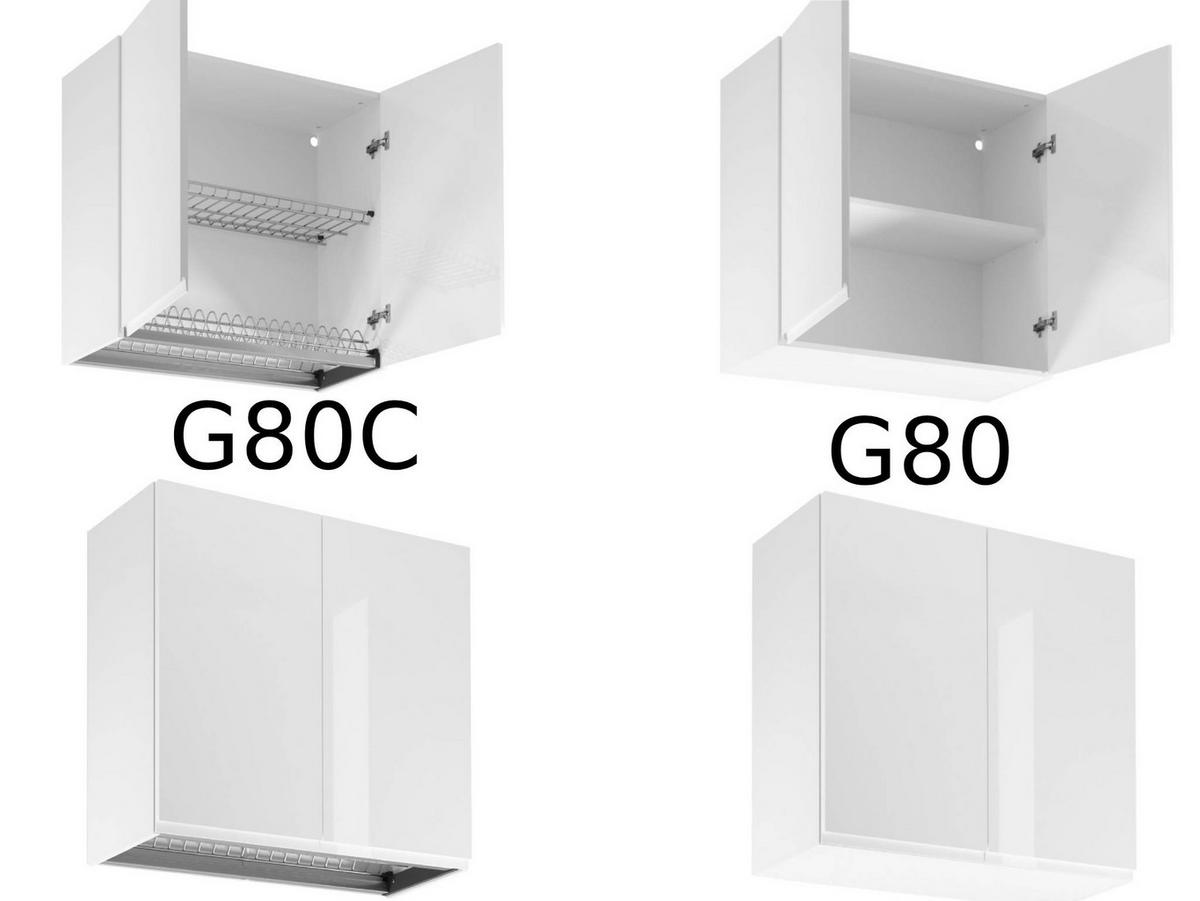 ECKKÜCHE 280 x 220 cm – Aspen KA3-M280 - in Weiß/Hochglanz - Weiß, Holz (500/212/58cm)