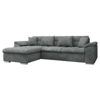 ECKSOFA Diana, Seite: Links - Dunkelgrau, Holz/Textil (280/160cm) - MIRJAN24