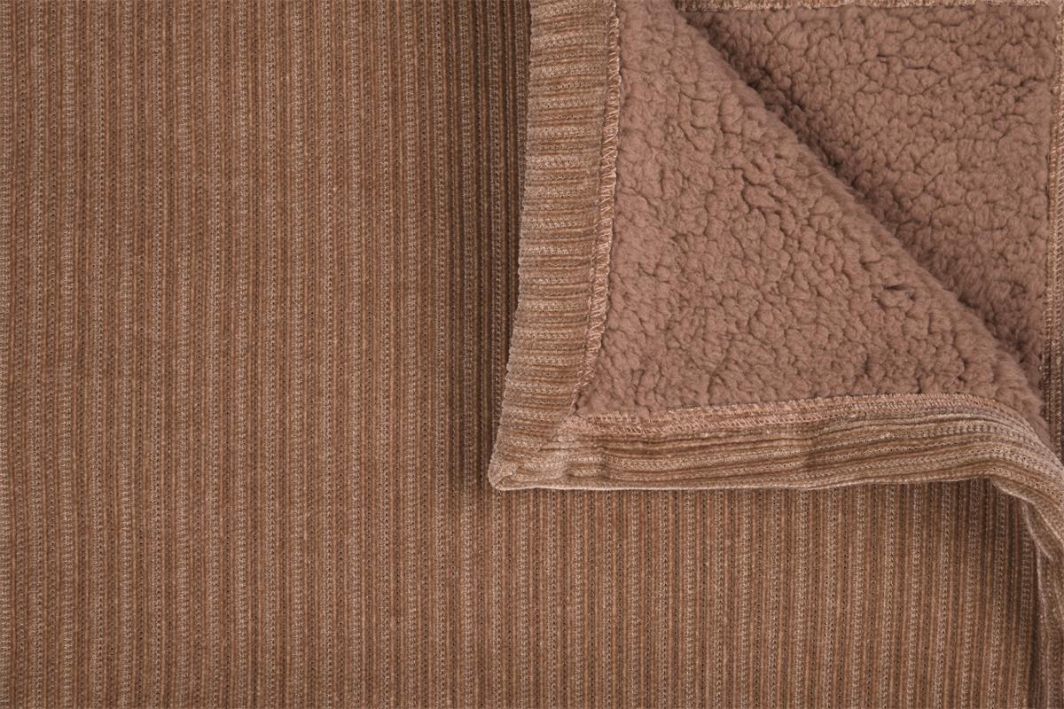 PLÜSCHDECKE Clayton 130/160 cm - Braun, Textil (160/130cm)