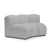 SOFAELEMENT Chenille Stoff Grau - Hellgrau/Schwarz, Holzwerkstoff/Kunststoff (147/70/89cm) - Makamii