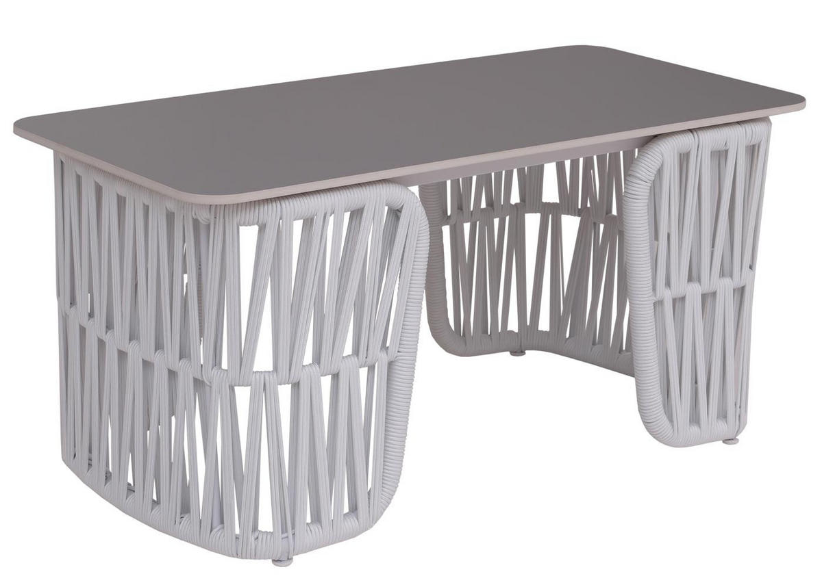 GARTENGARNITUR Lounge-Set Hellgrau - Grau, Metall - PROREGAL