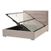 POLSTERBETT 140x200 cm Beige Rouen - Taupe, Textil (140/200cm) - Beliani