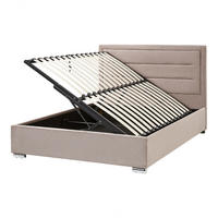 POLSTERBETT 140x200 cm Beige Rouen - Taupe, Textil (140/200cm) - Beliani