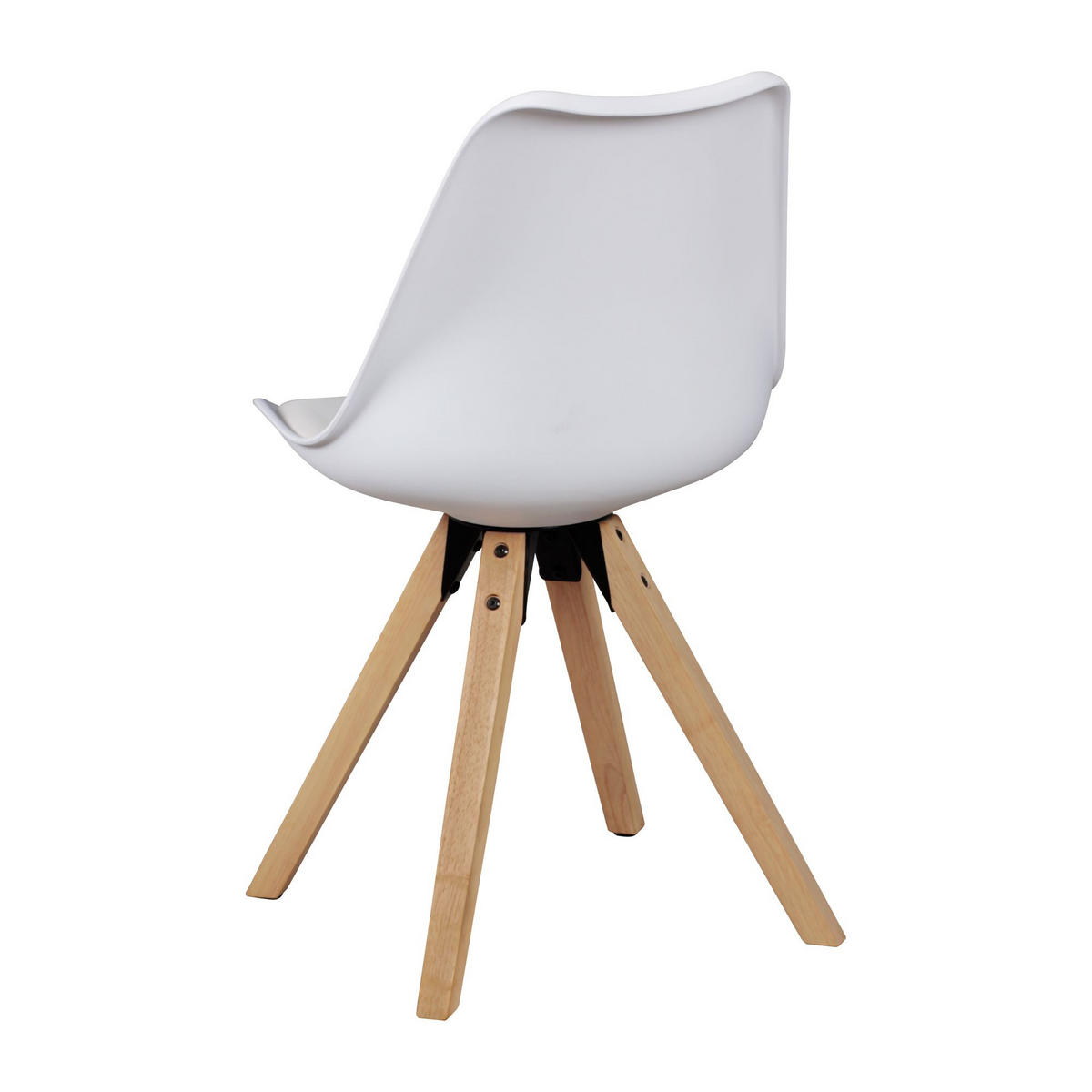 ESSZIMMERSTUHL 2er Set Kunstlederbezug mit Holzgestell Skandinavisch gepolstert, Weiß 49x52x87 cm - Beige/Weiß, Holz/Kunststoff (49/87/52cm) - KADIMA DESIGN